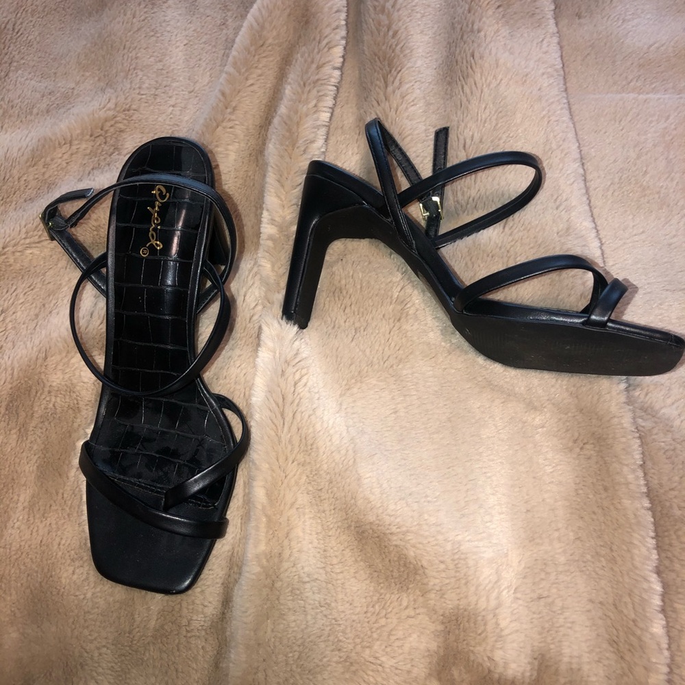Black Strappy Heels